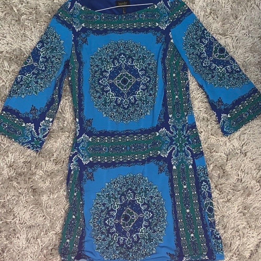 BLUE DETAILED DRESS